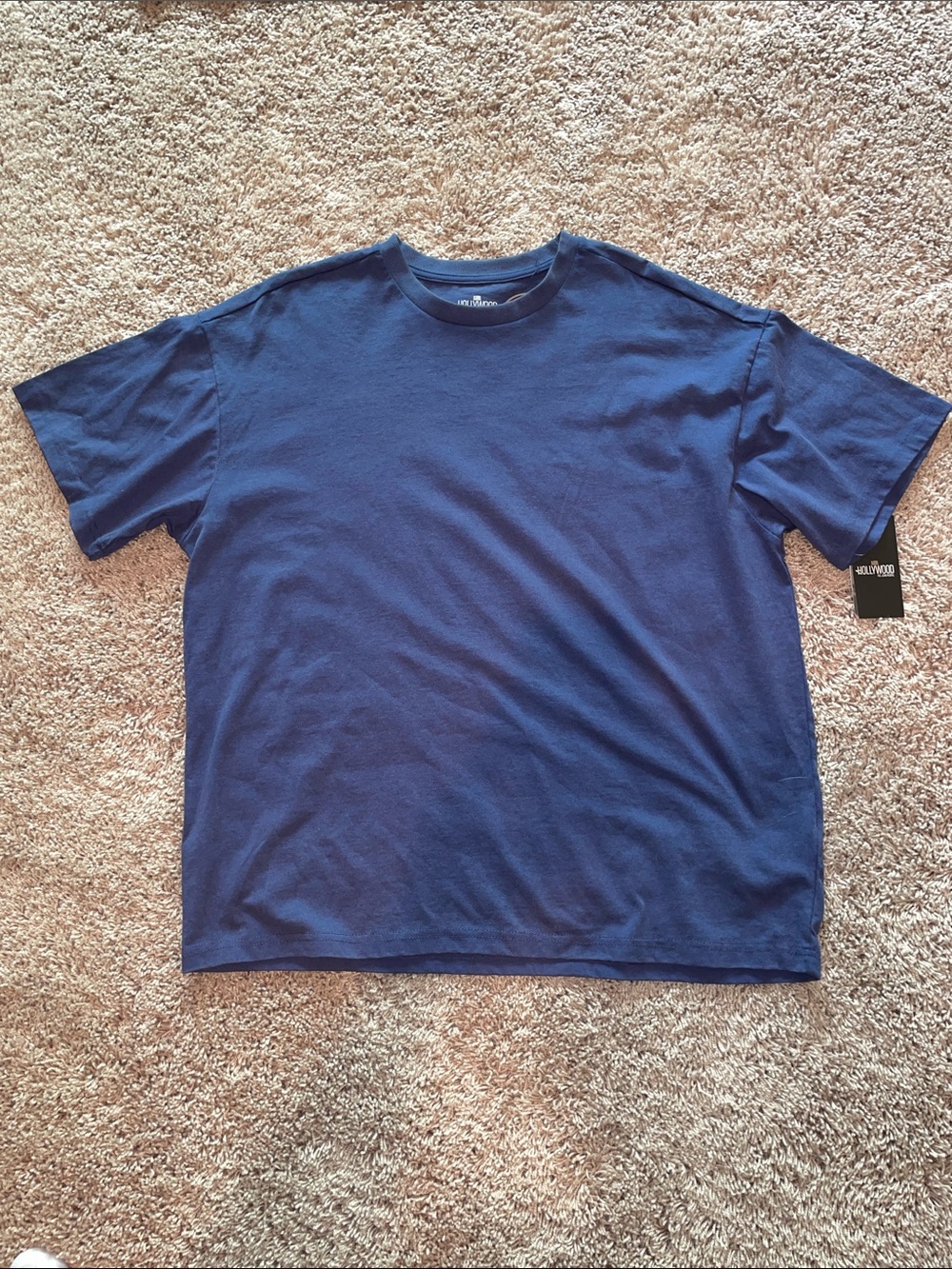 NWT Hollywood boxy Men's Crewneck T‑Shirt in Navy size large